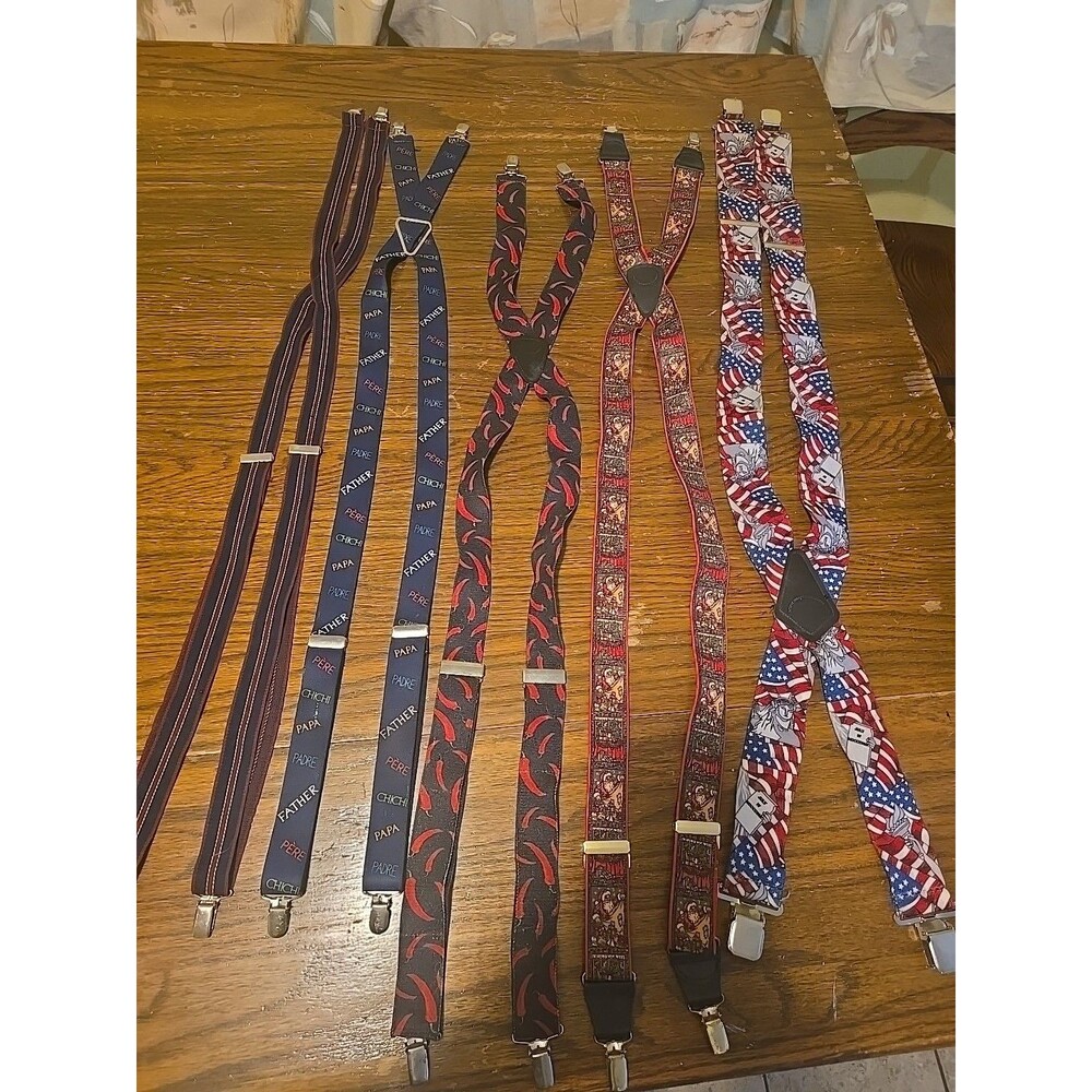 Wide And Narrow Suspenders For Men Adjustable Clip-On Y-Back